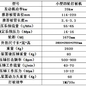 簡(jiǎn)易四輪打樁機